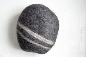 Poduszka wełniana Kamień Popiel mały S