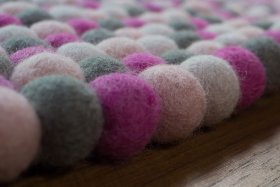 Dywan naturalny wełniany - Pudrowy Róż - Feltiness