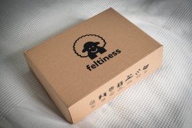 Paputy Niebieskie z podeszwą - kapcie wełniane - Feltiness