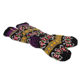 Długie wełniane skarpety kolorowe - Feltiness