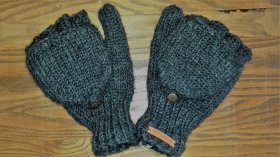 Rękawiczki wełniane z klapką bez palców - Feltiness