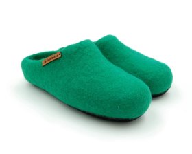 Alternative view of Paputy Zielone z podeszwą - papcie wełniane