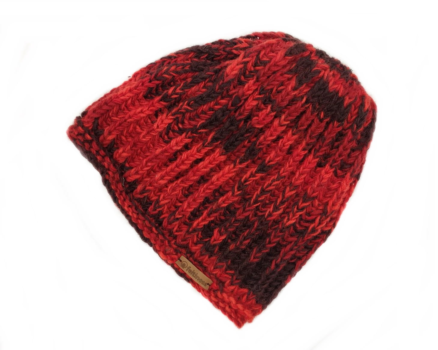 Czapka z wełny bordowa - obrazek 2
