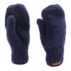 Rękawiczki wełniane z jednym palcem granatowe - Feltiness