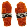 Rękawiczki wełniane z jednym palcem pomarańcz - Feltiness