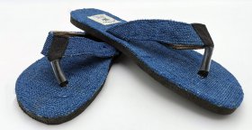 Klapki z konopi Flip Flop niebieskie