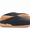 Paputy filcowe chodaki czarne z podeszwą - Feltiness