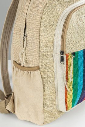 Plecak naturalny Rainbow Striped - Feltiness