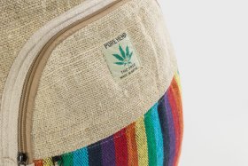 Plecak naturalny Rainbow Striped - Feltiness