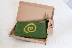 Portfel, piórnik filcowy Zielony - Feltiness