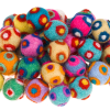 Kulki filcowe kolorowe kropki 2 cm 25 szt - Feltiness