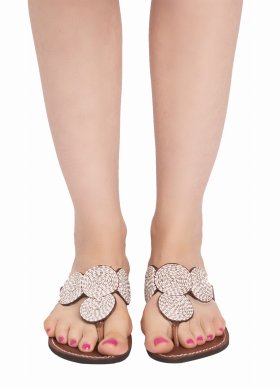 Alternative view of Klapki ze skóry naturalnej Golden Brown