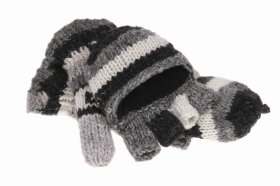 Rękawiczki wełniane z klapką - Feltiness