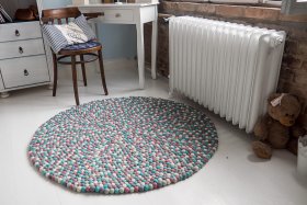 Dywan naturalny z wełny - Pastelowa Toń - Feltiness