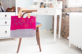 Torebka z filcu Różowa - Feltiness