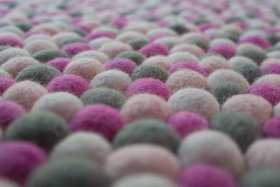 Dywan naturalny wełniany - Pudrowy Róż - Feltiness